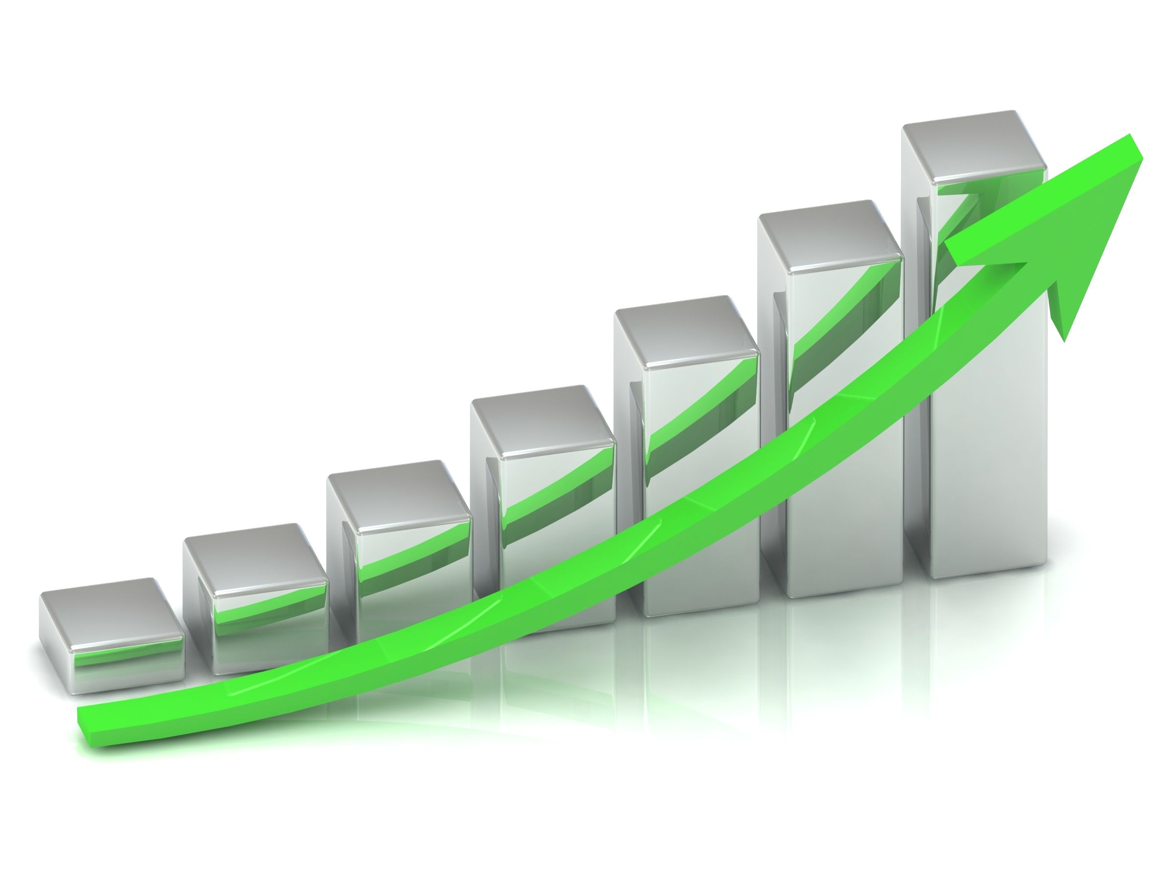 Повысить объем. График роста. Перспектива роста. Диаграмма роста. Диаграмма на белом фоне.